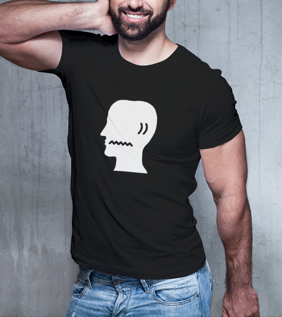 Brain Dead Head Profile Icon With Zigzag Mouth T-Shirt