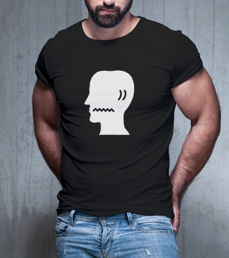 Brain Dead Head Profile Icon With Zigzag Mouth T-Shirt