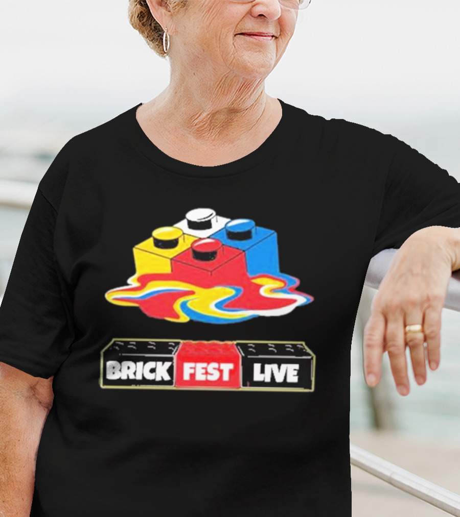 Brick Fest Live Colorful Blocks Event T-Shirt