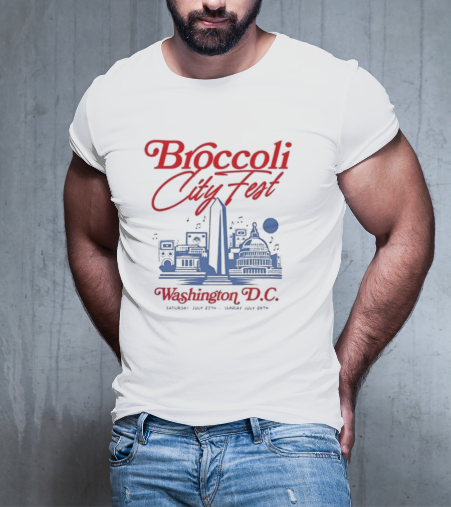 Broccoli City Fest Washington D.C. Skyline July 27-28 T-Shirt