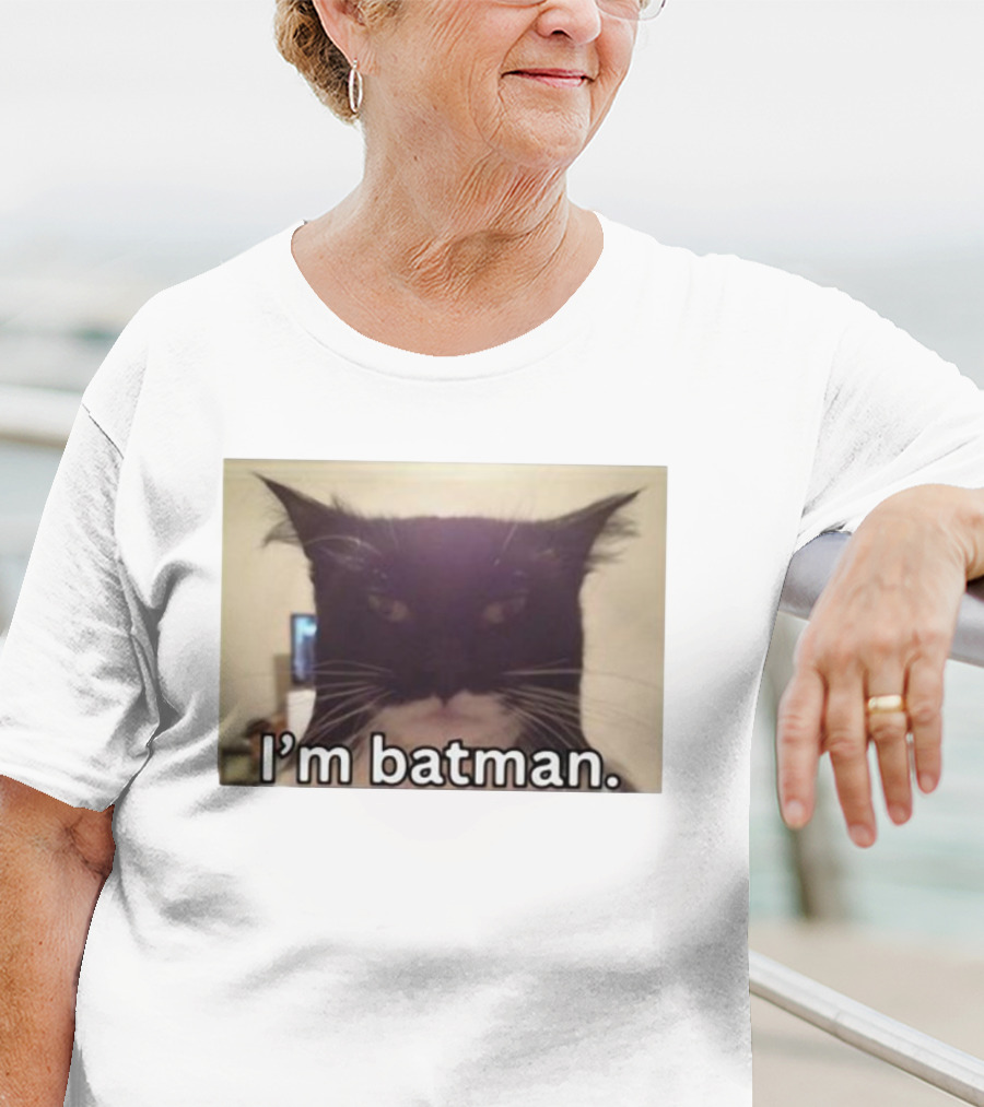 Bruh I'm Batman Cat Meme T-Shirt