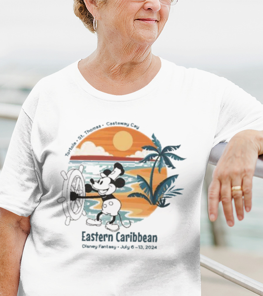 Tortola St. Thomas Castaway Cay Eastern Caribbean Disney Fantasy July 6-13 T-Shirt
