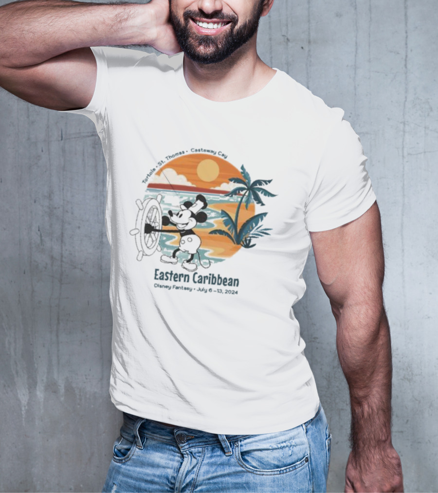 Tortola St. Thomas Castaway Cay Eastern Caribbean Disney Fantasy July 6-13 T-Shirt