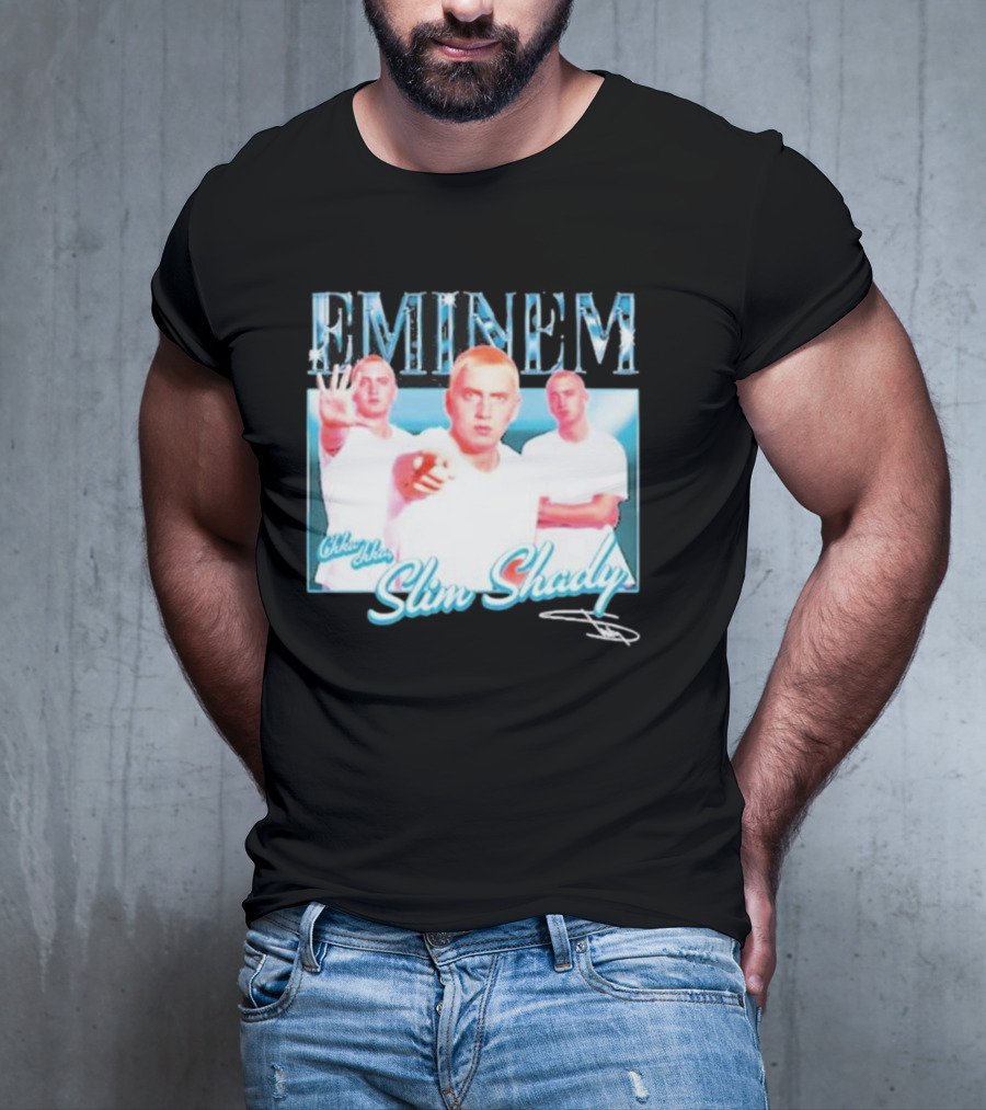 Eminem Eminem Chka Chka Slim Shady Trio Image T-Shirt