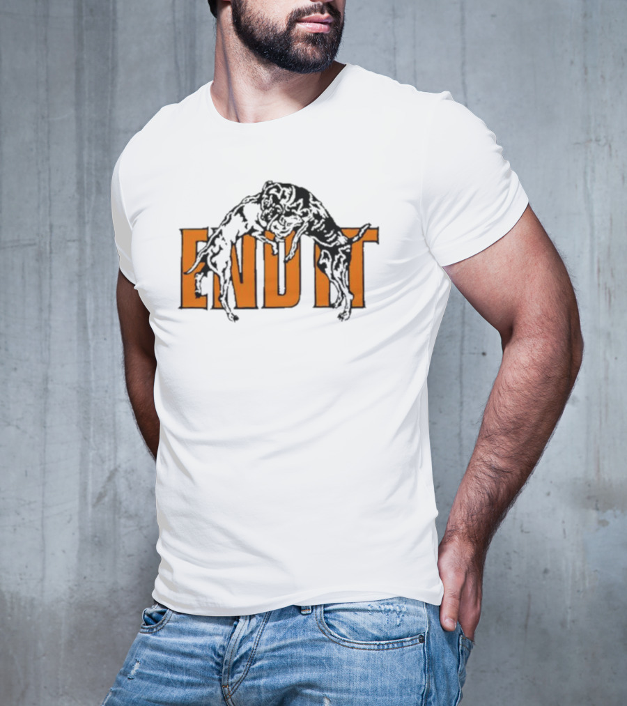 End It Isthatadug Dog Wrestling Emblem T-Shirt