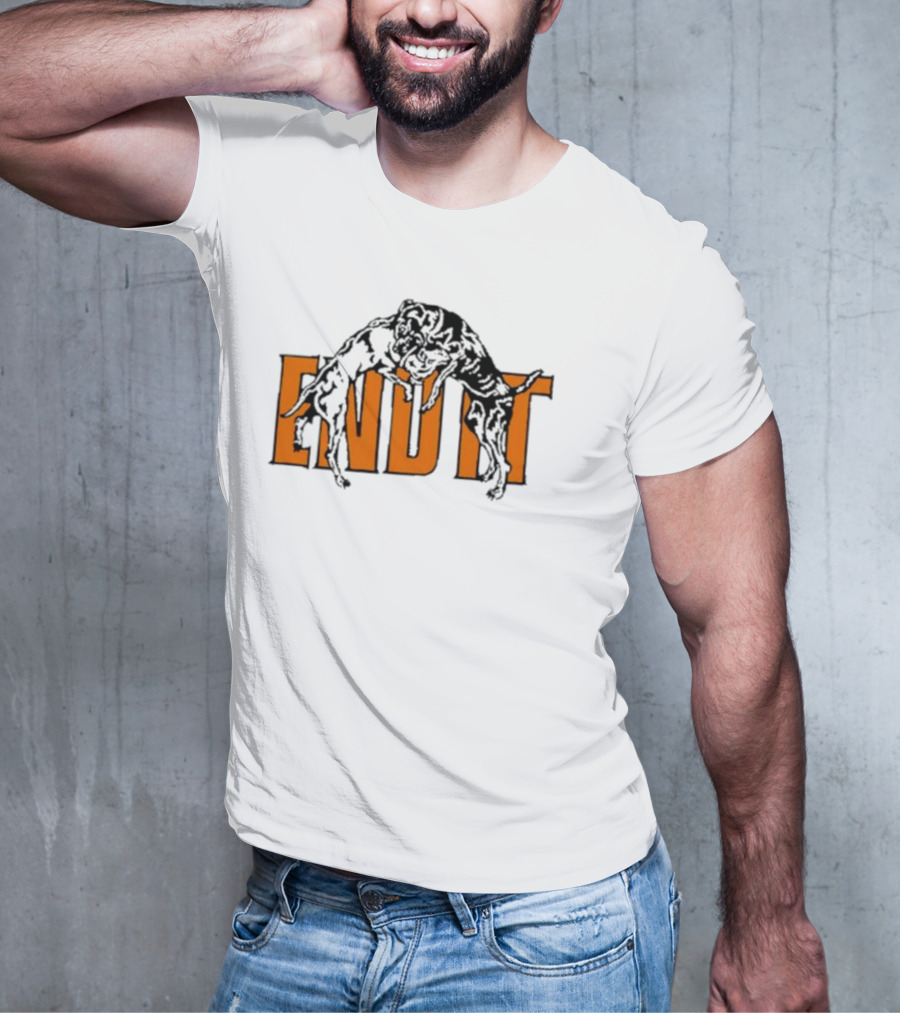 End It Isthatadug Dog Wrestling Emblem T-Shirt