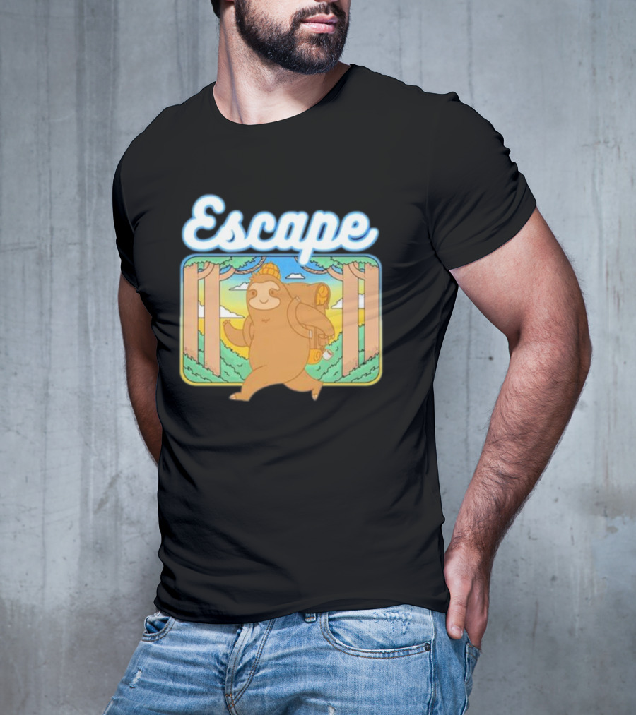 Escape The Ordinary Sloth Walking Through Nature T-Shirt