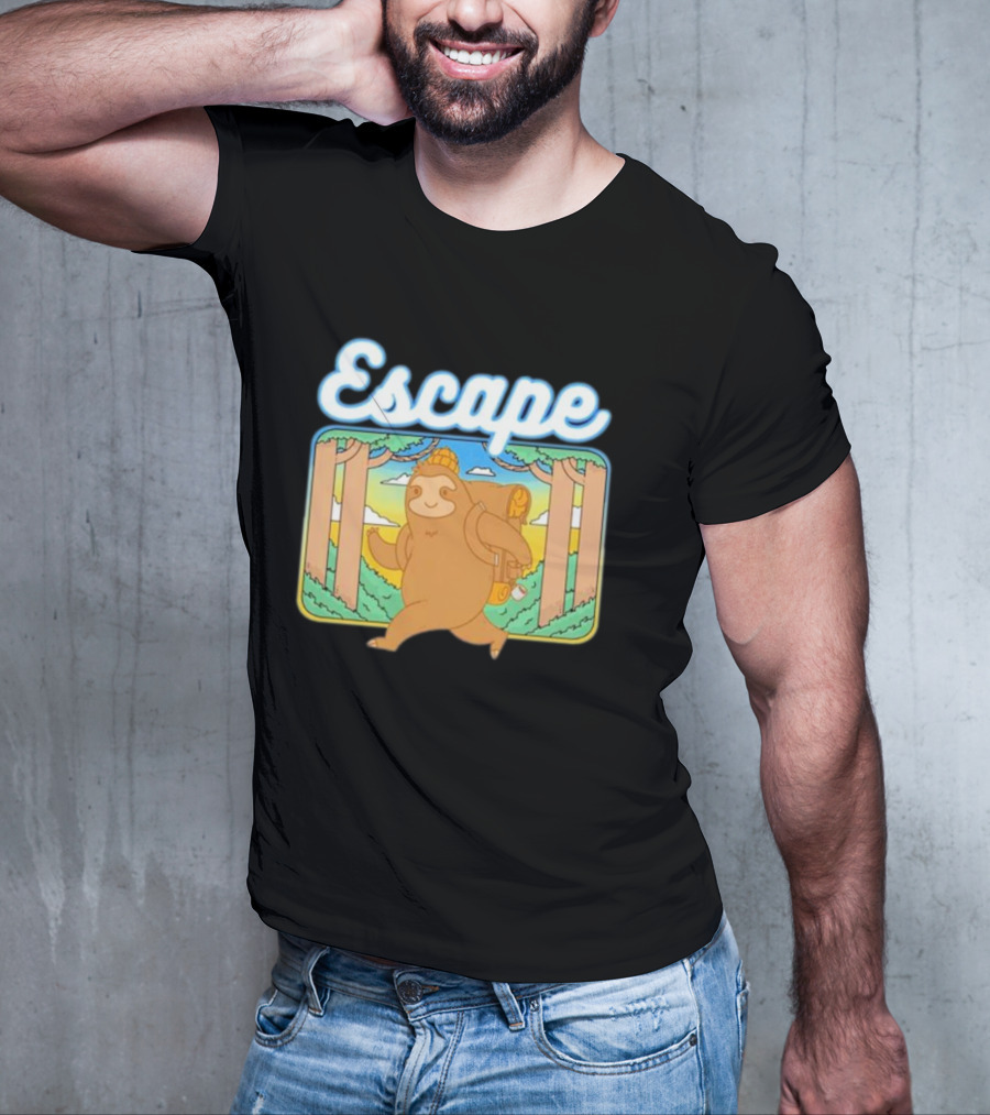 Escape The Ordinary Sloth Walking Through Nature T-Shirt