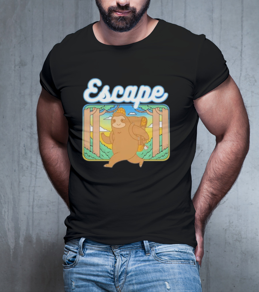 Escape The Ordinary Sloth Walking Through Nature T-Shirt