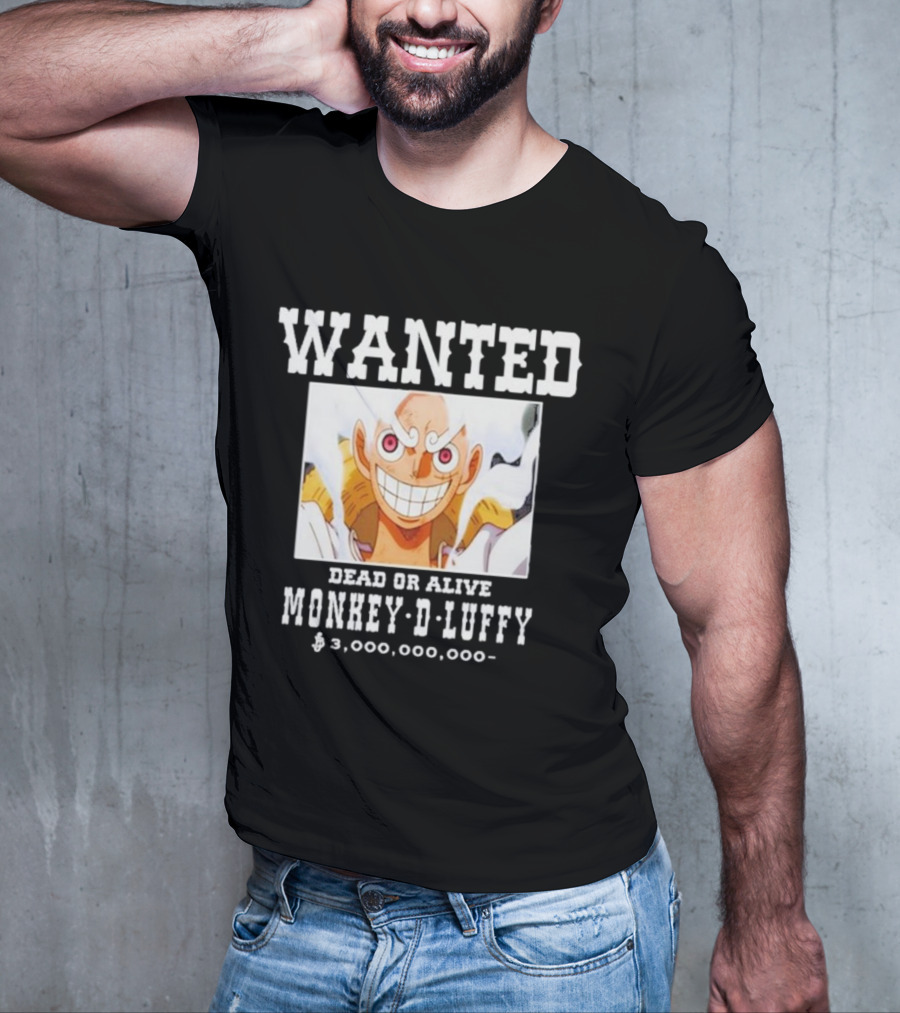 Wanted Dead Or Alive Monkey-D-Luffy $3,000,000,000 Funnyahhtees T-Shirt