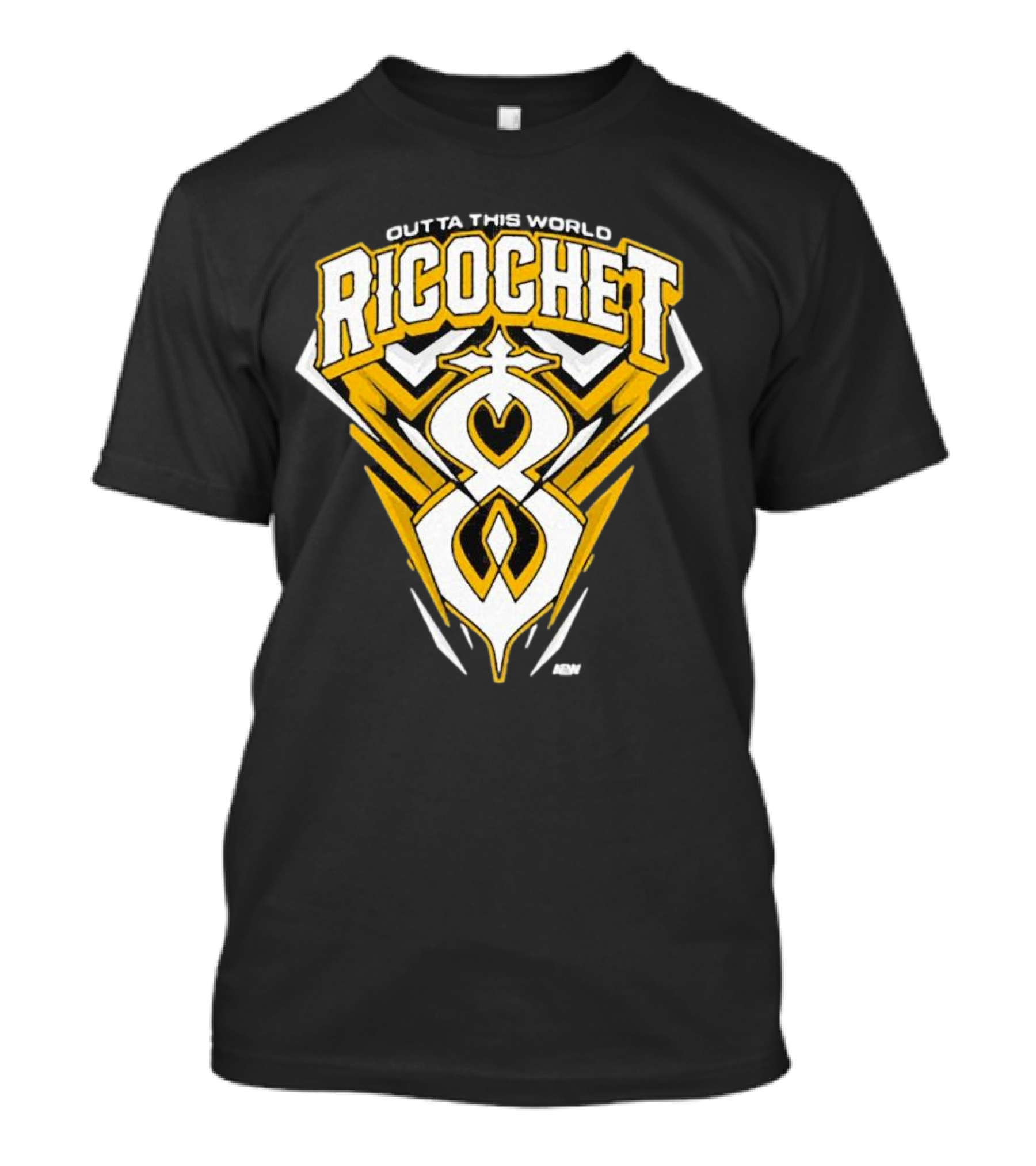 Outta This World Ricochet AEW Logo Yellow Black T-Shirt