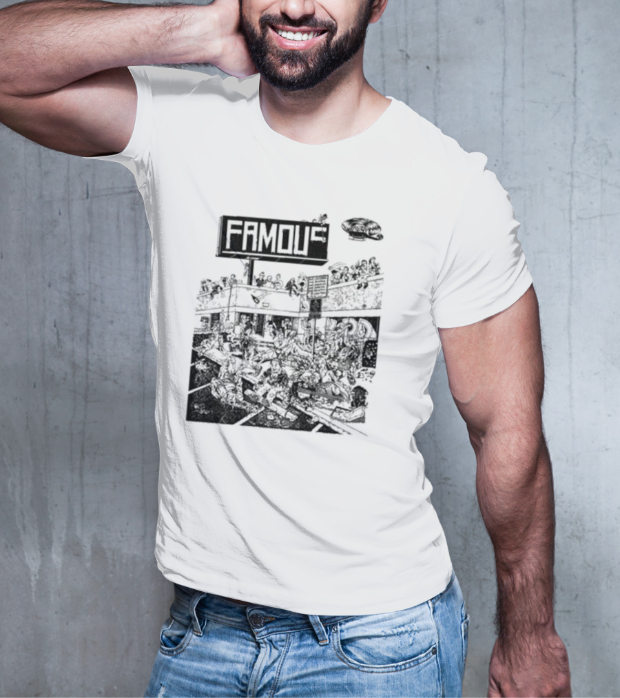 Famous Stars Chaos Scene In Urban Streetscape T-Shirt