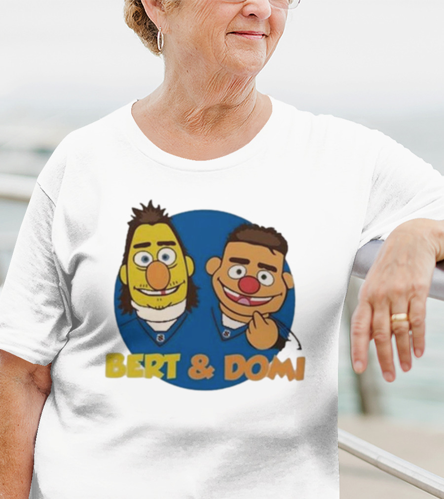 Bert And Domi Flowbuds Logo Cartoon T-Shirt
