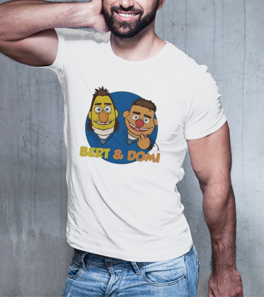 Bert And Domi Flowbuds Logo Cartoon T-Shirt