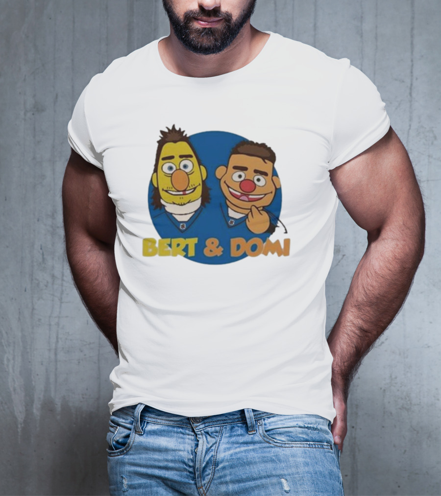 Bert And Domi Flowbuds Logo Cartoon T-Shirt