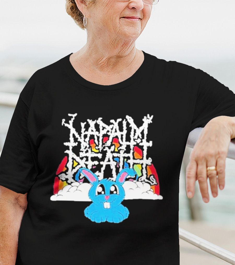 Napalm Death Rainbow Bunny Fobtours T-Shirt