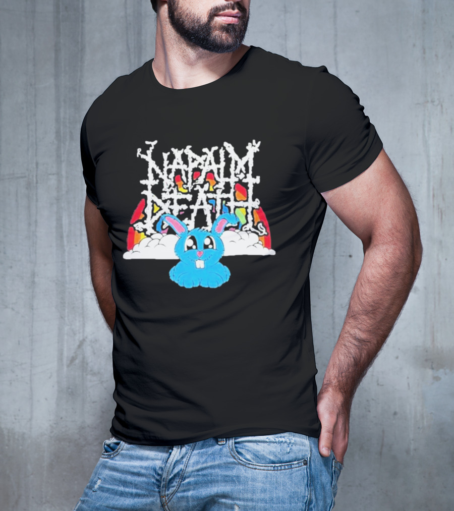 Napalm Death Rainbow Bunny Fobtours T-Shirt