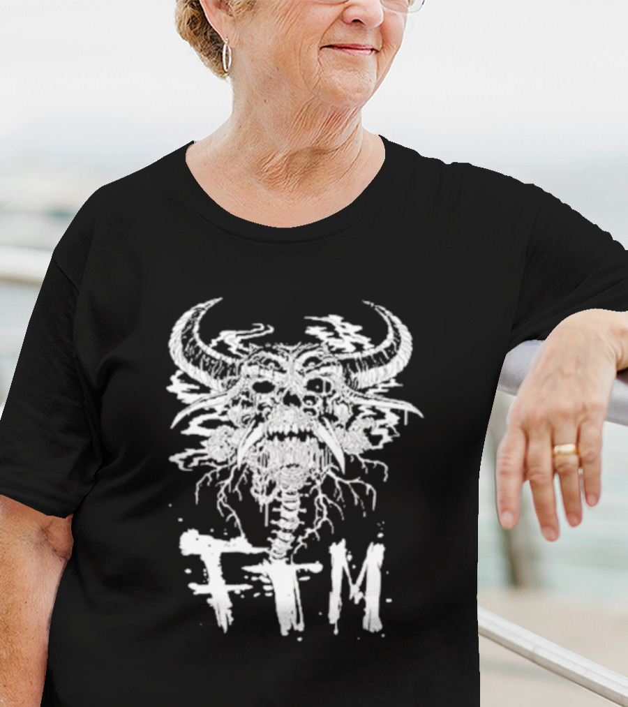 Franky The Mobster FTM Skull Beast With Horns Impending Doom T-Shirt