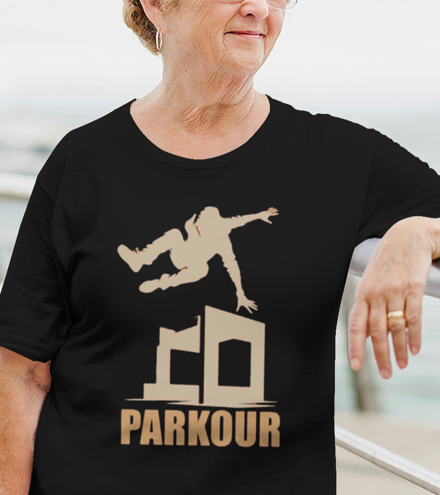 Free-Running Urban Parkour Jumping Silhouette Street T-Shirt