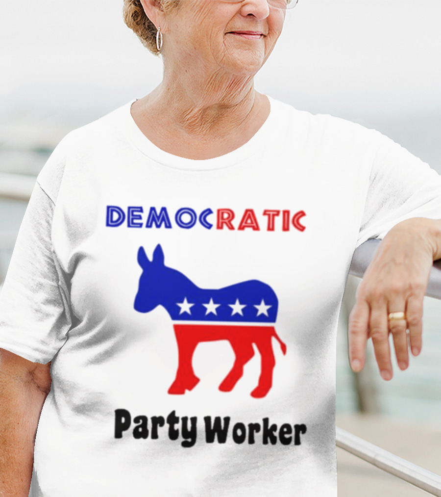 Democratic Party Worker Donkey Emblem T-Shirt