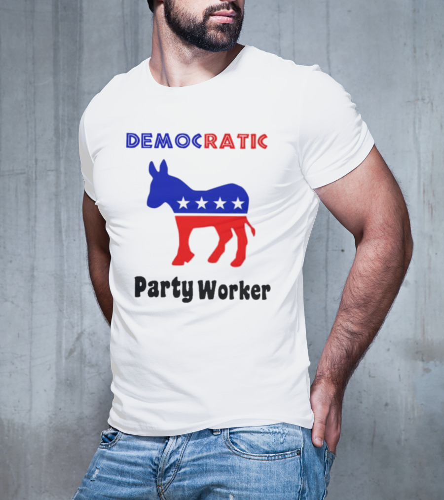 Democratic Party Worker Donkey Emblem T-Shirt