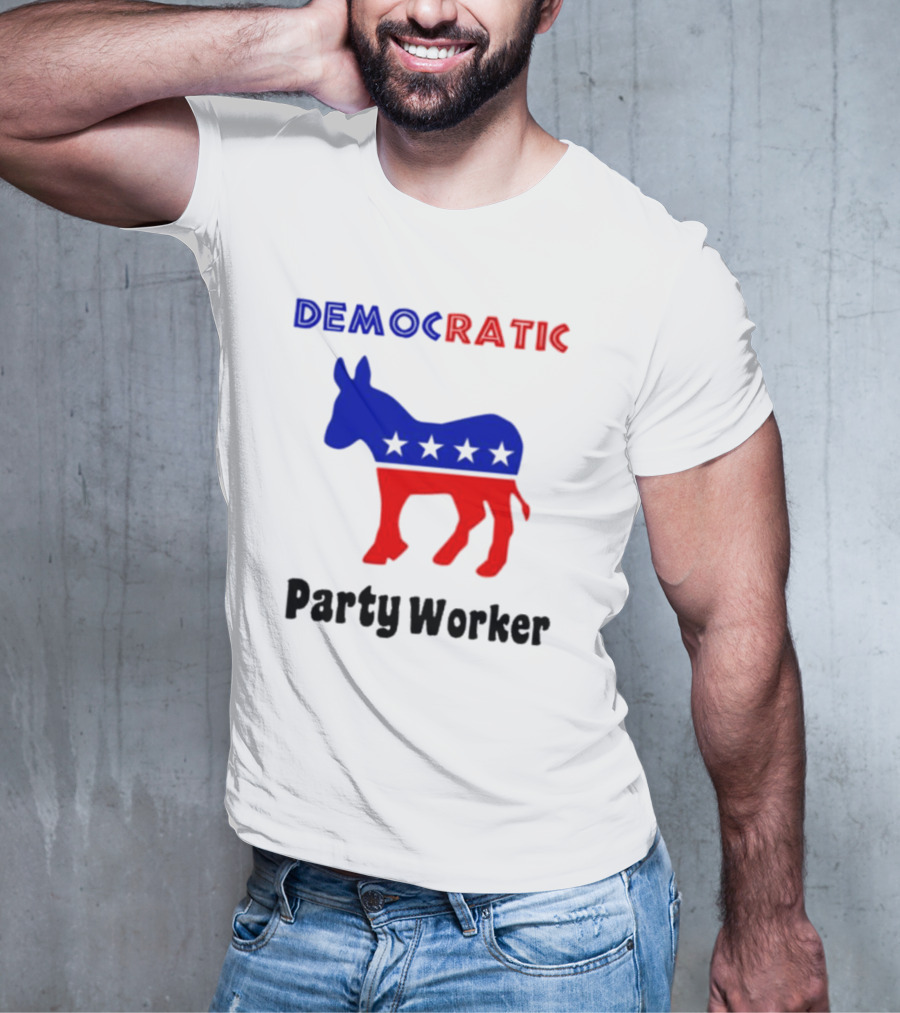 Democratic Party Worker Donkey Emblem T-Shirt