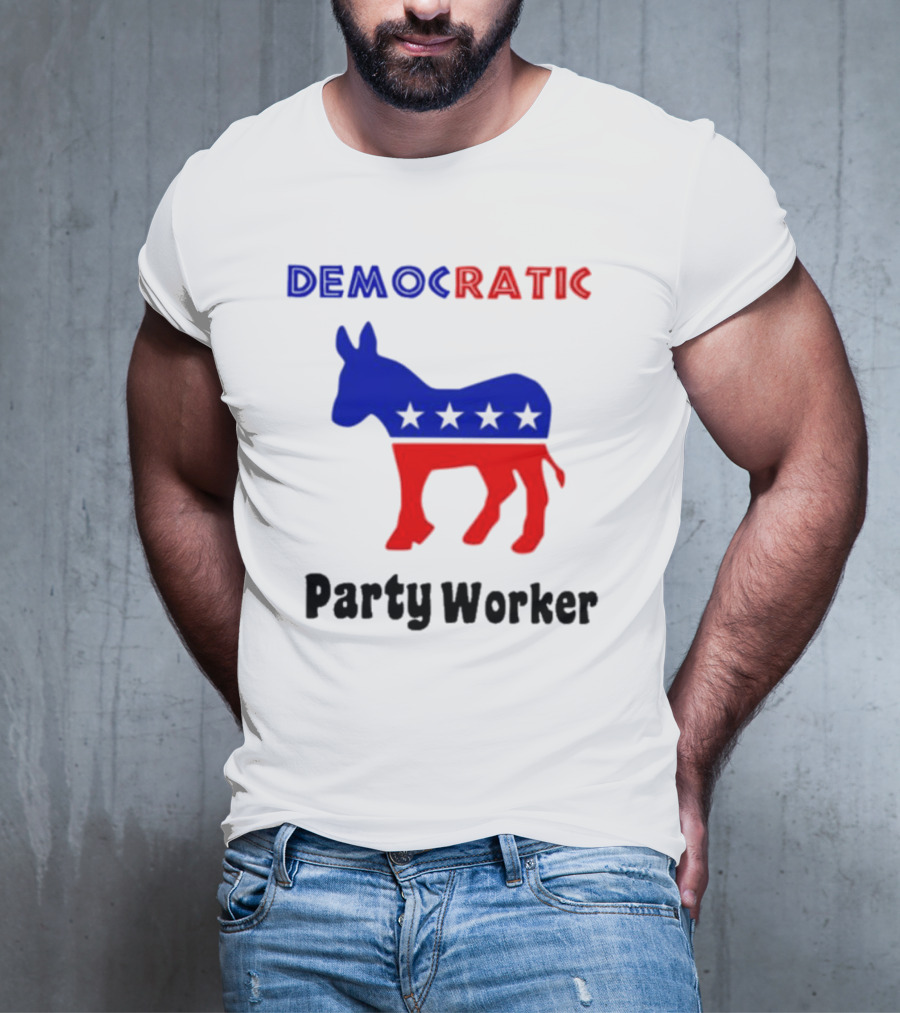Democratic Party Worker Donkey Emblem T-Shirt