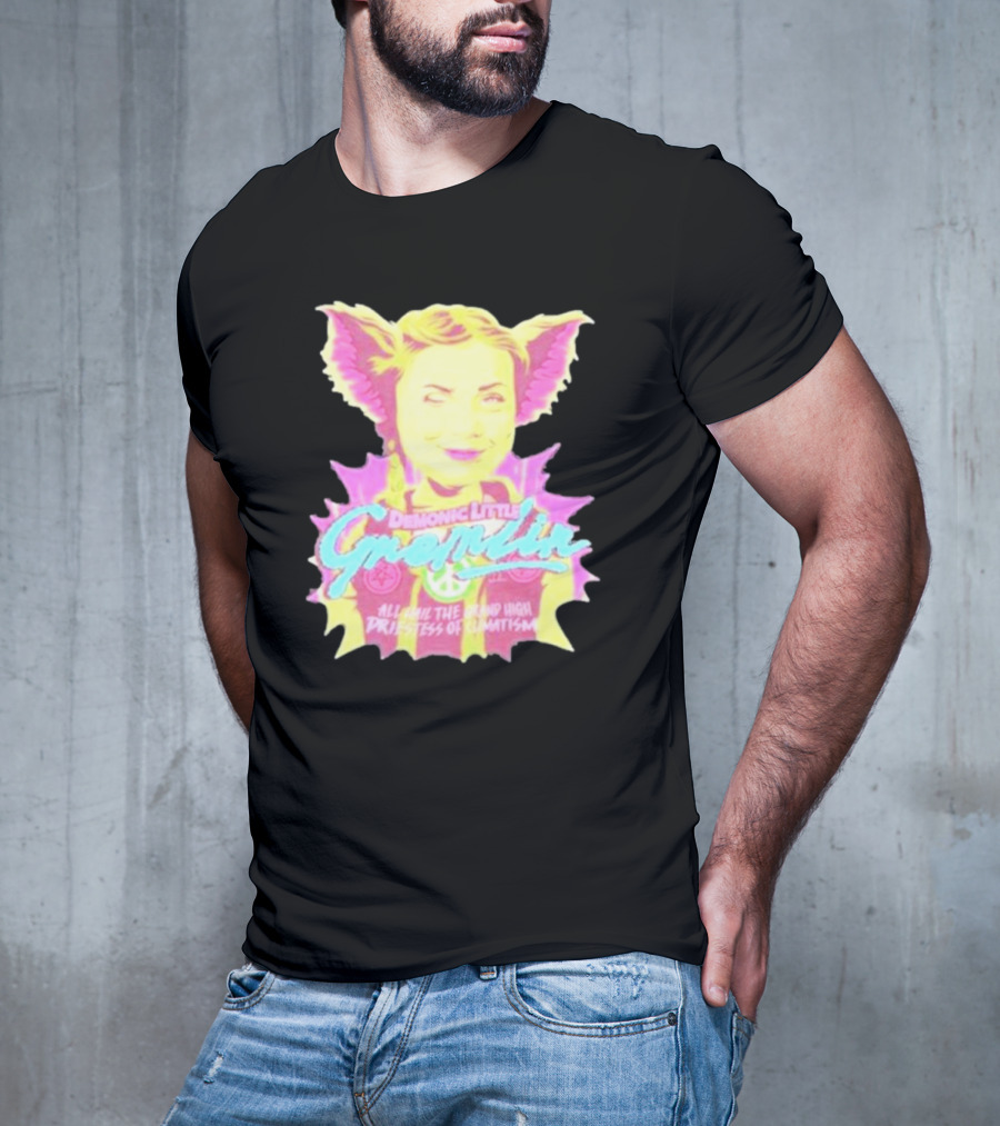 Demonic Little Gremlin All Hail The Grand High Priestess Of Climatism T-Shirt