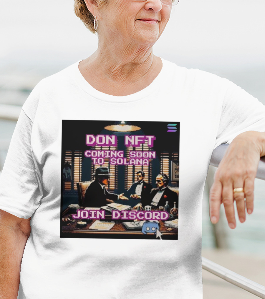 Don NFT Coming Soon To Solana Join Discord Pixel Art Gentlemen Meeting T-Shirt