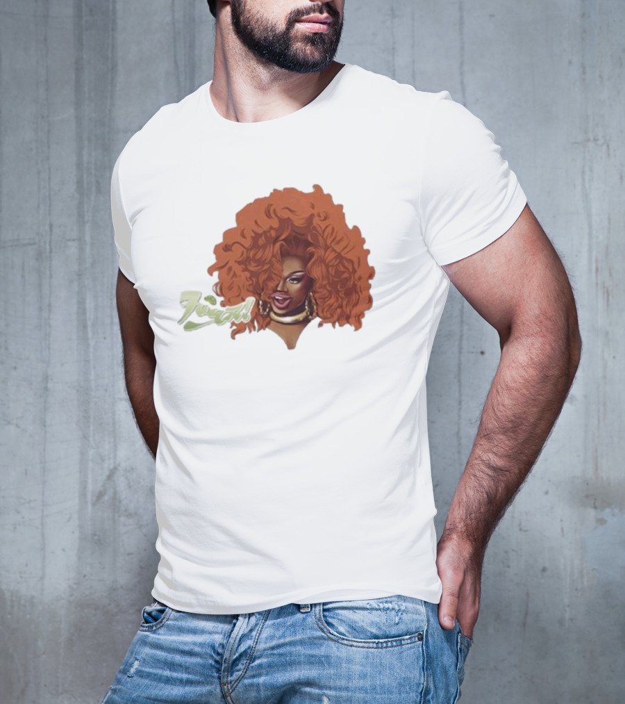 Drag Queen Sunami Foam Iconic Curly Hair T-Shirt