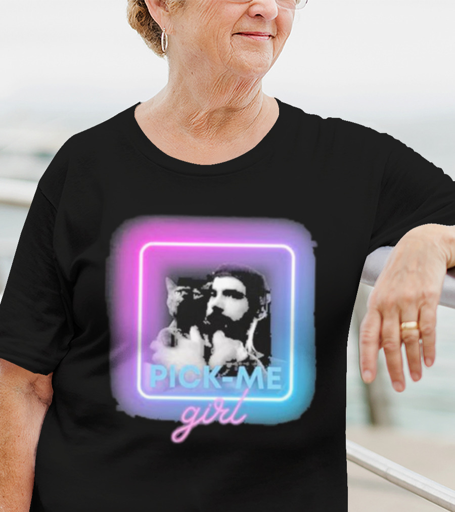 Pick Me Girl Neon Cat Square T-Shirt