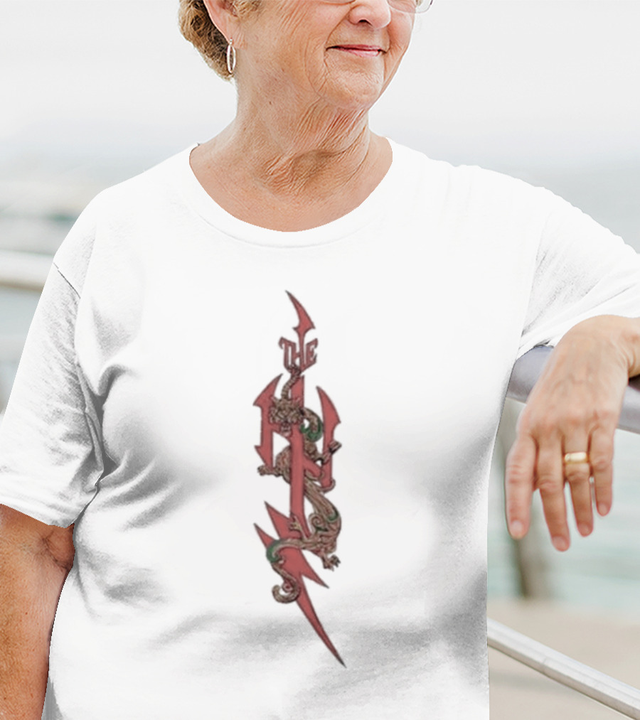 The Hu Dragon Emblem Red Lightning T-Shirt