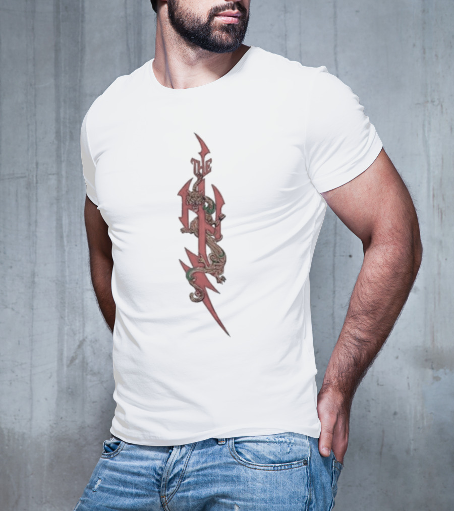 The Hu Dragon Emblem Red Lightning T-Shirt
