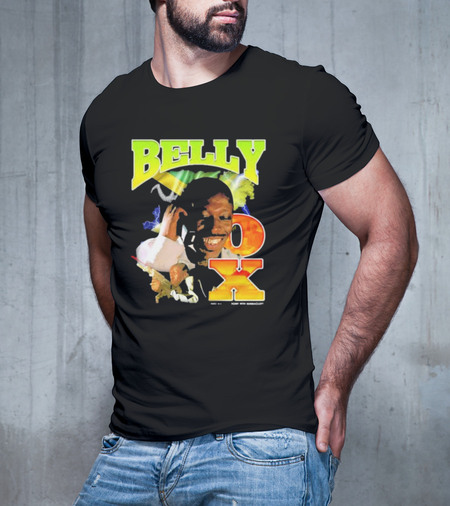 BELLY OX Romp With Bumbaclot Smiling Man With Phone And Gun T-Shirt