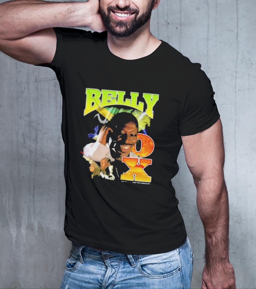 BELLY OX Romp With Bumbaclot Smiling Man With Phone And Gun T-Shirt