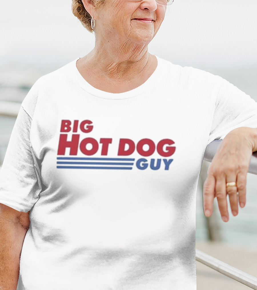 Big Hot Dog Guy Stripes T-Shirt