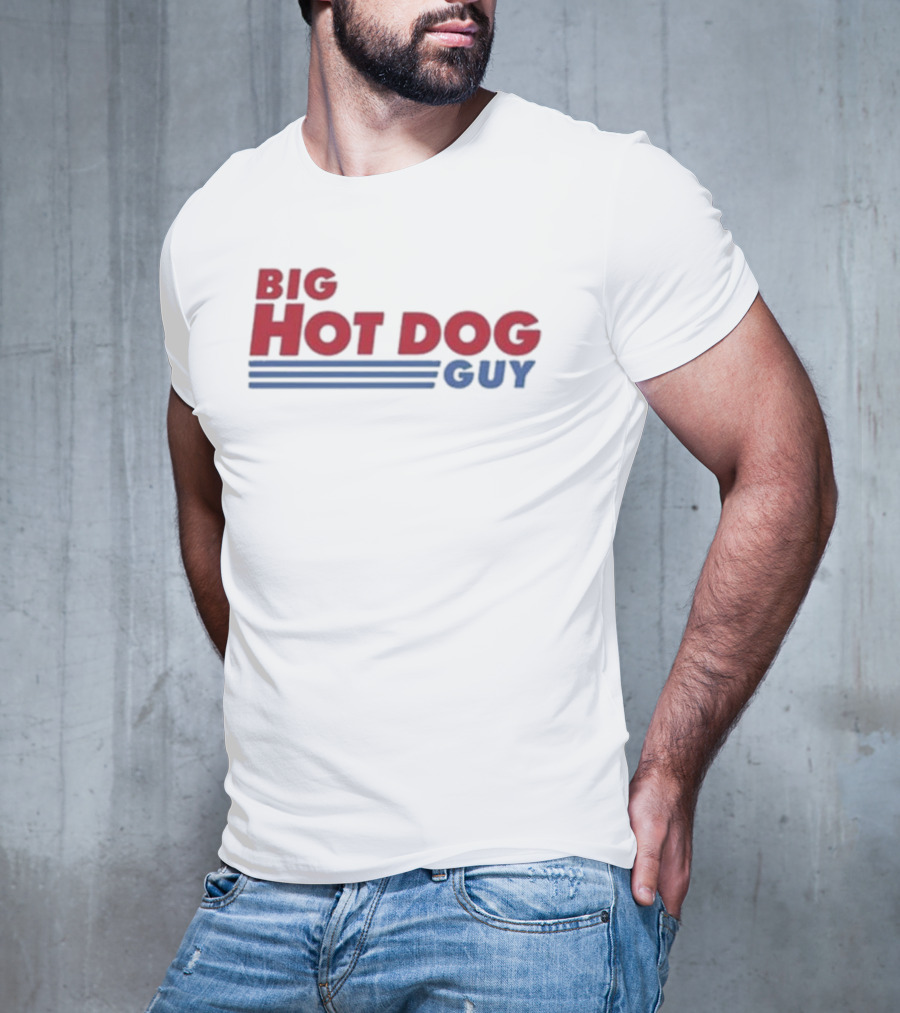 Big Hot Dog Guy Stripes T-Shirt