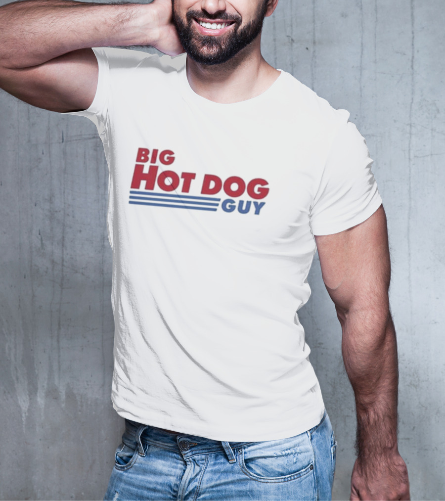 Big Hot Dog Guy Stripes T-Shirt