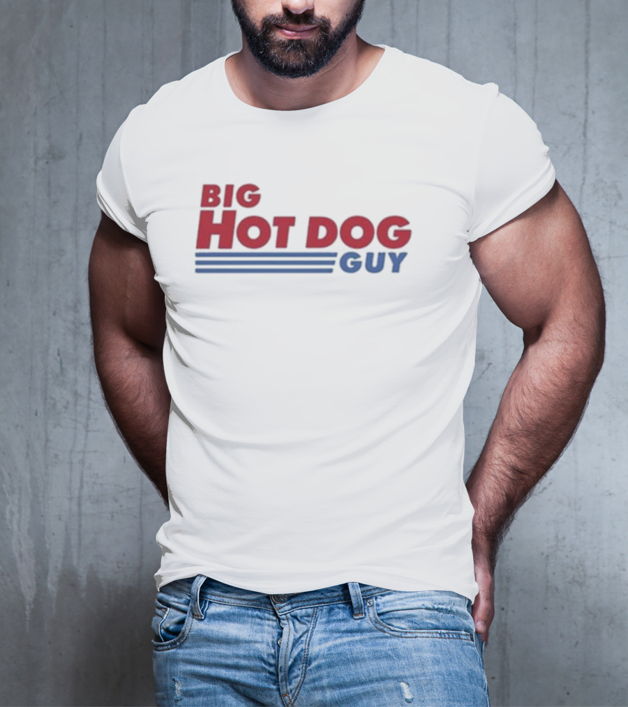 Big Hot Dog Guy Stripes T-Shirt