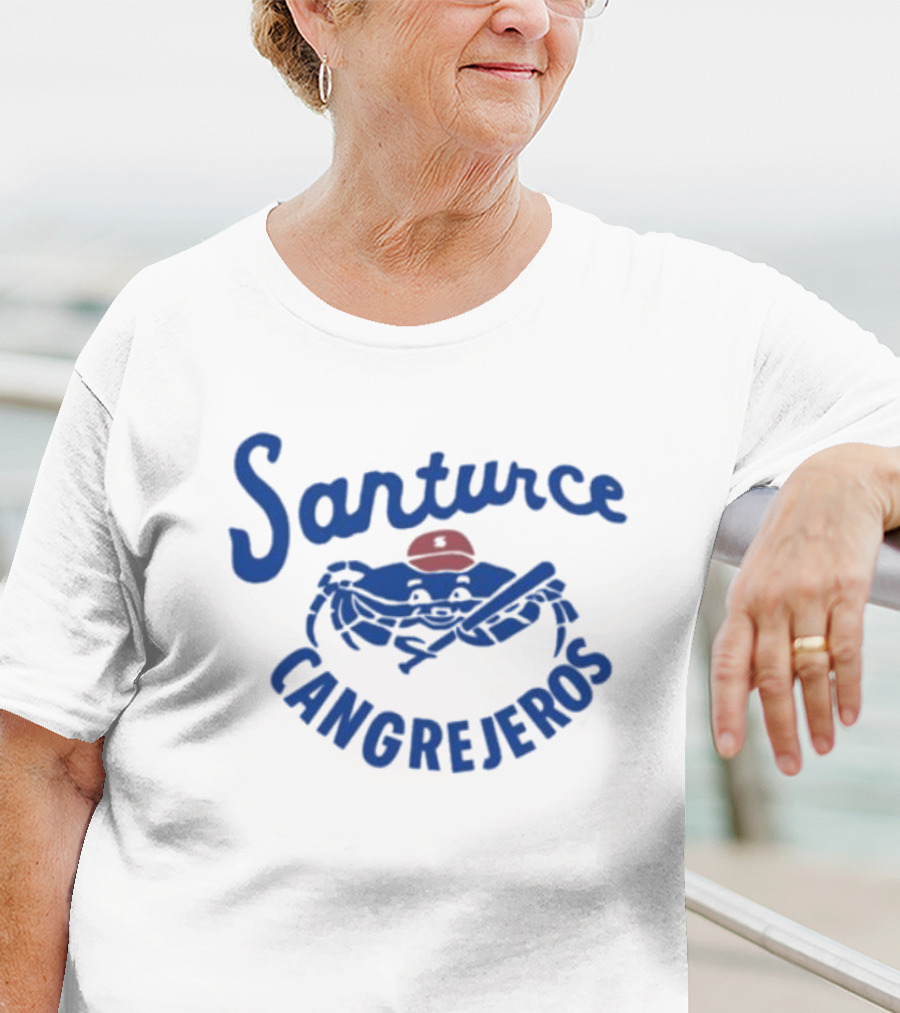 Santurce Cangrejeros Blue Crab Baseball T-Shirt