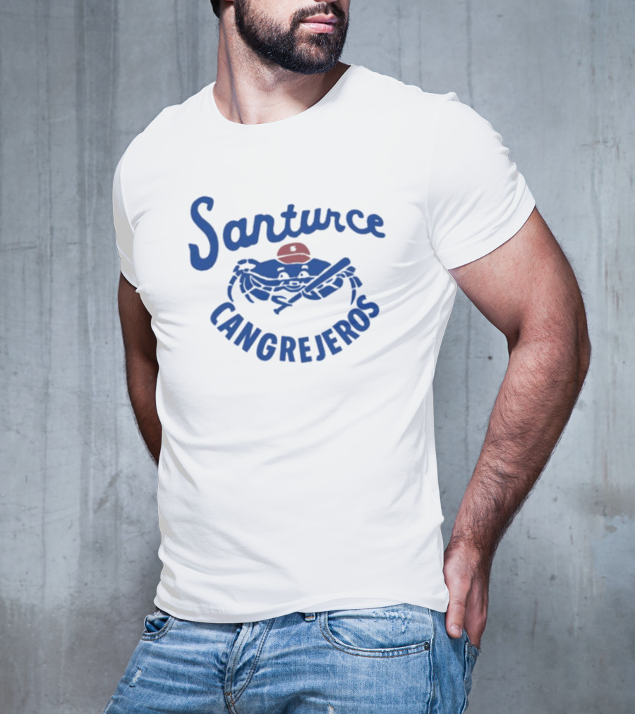 Santurce Cangrejeros Blue Crab Baseball T-Shirt