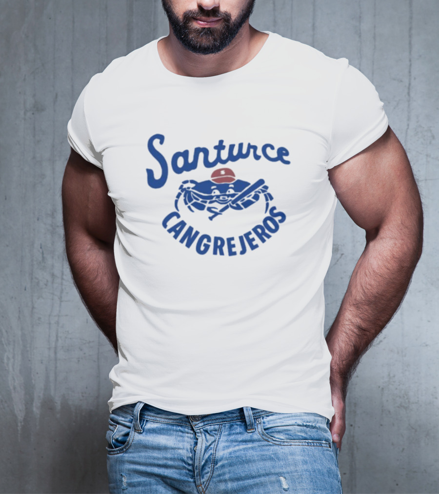 Santurce Cangrejeros Blue Crab Baseball T-Shirt