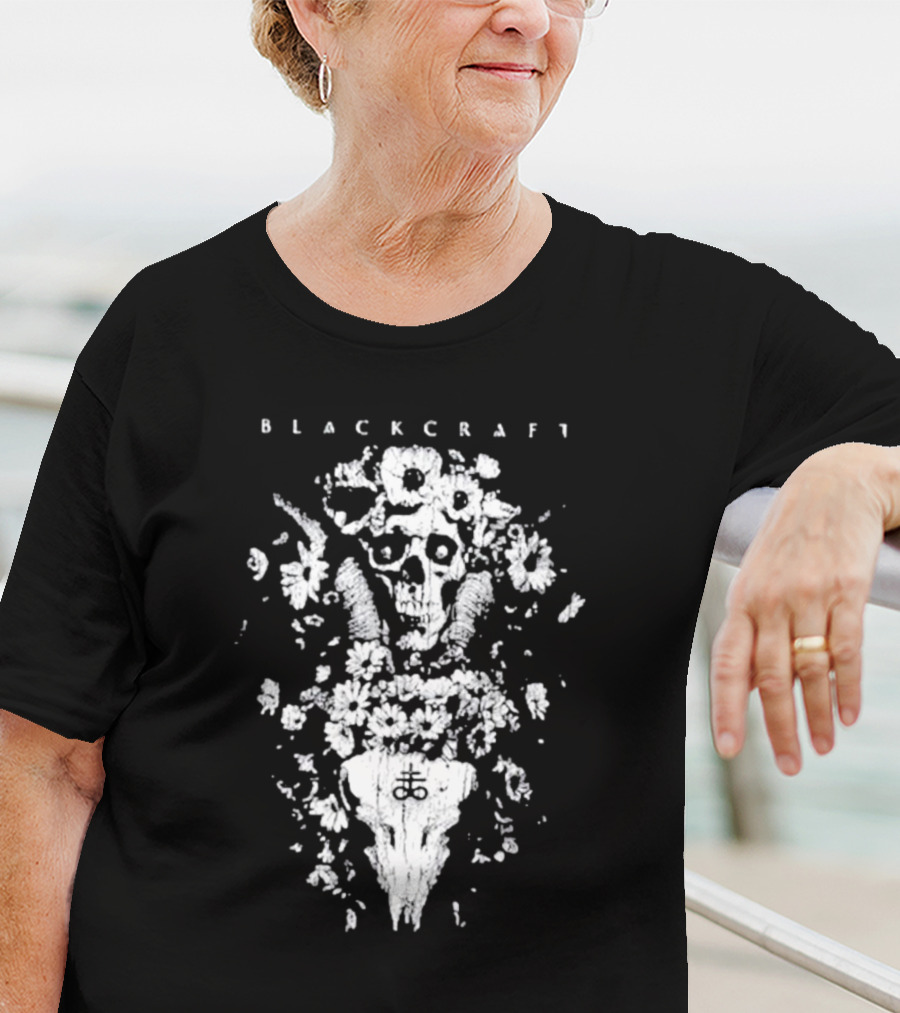 Blackcraft Cult Skull Floral Symbol Midsommar T-Shirt