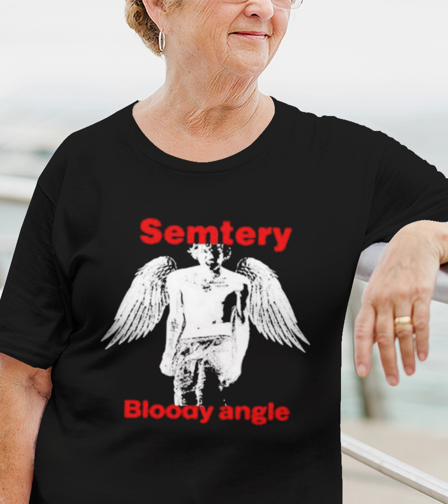 Semetery Bloody Angle Haunted Mound Angel T-Shirt