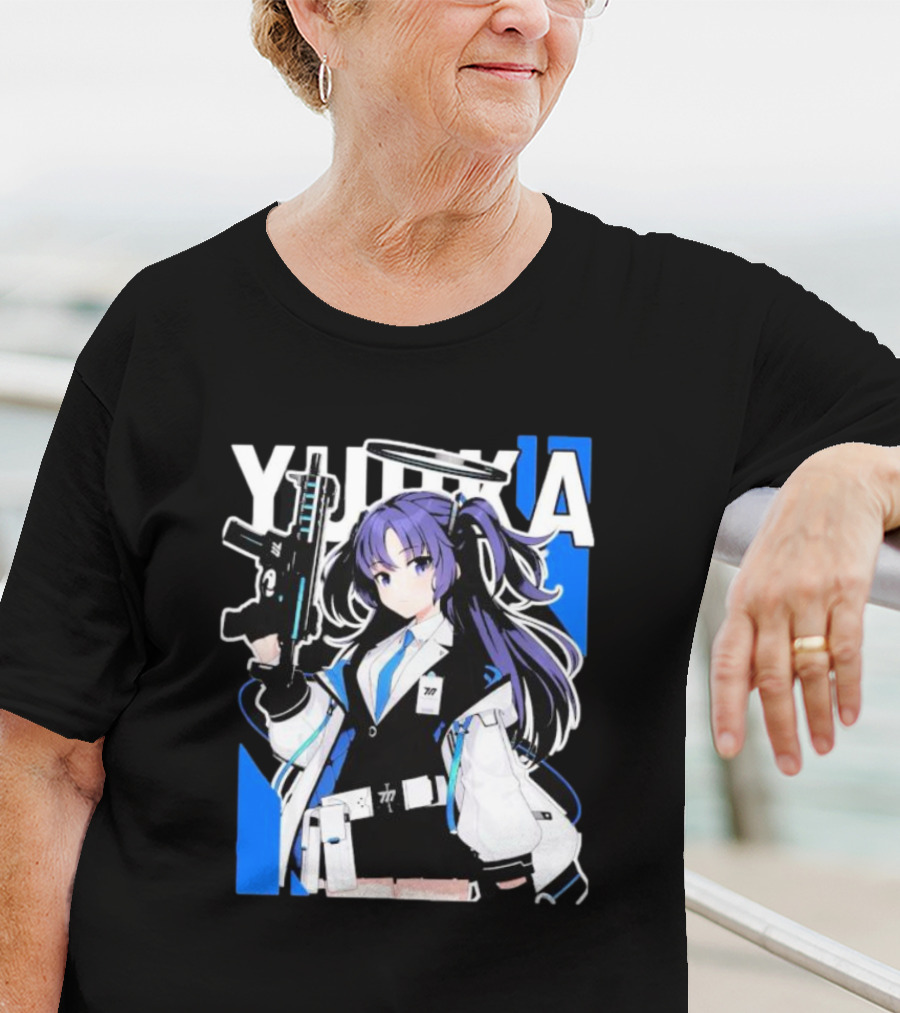 Yuuka Blue Archive Holding Gun Anime Character T-Shirt