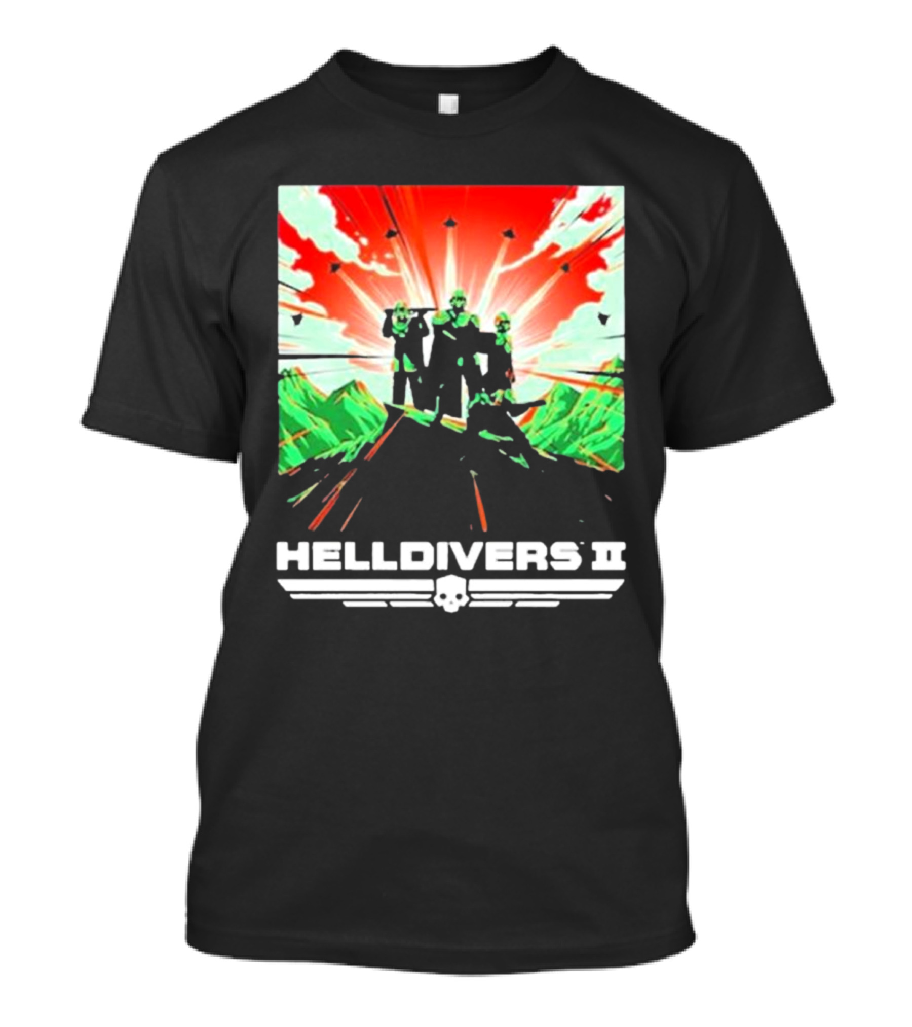 HELLDIVERS II Colorful Video Game Artwork T-Shirt