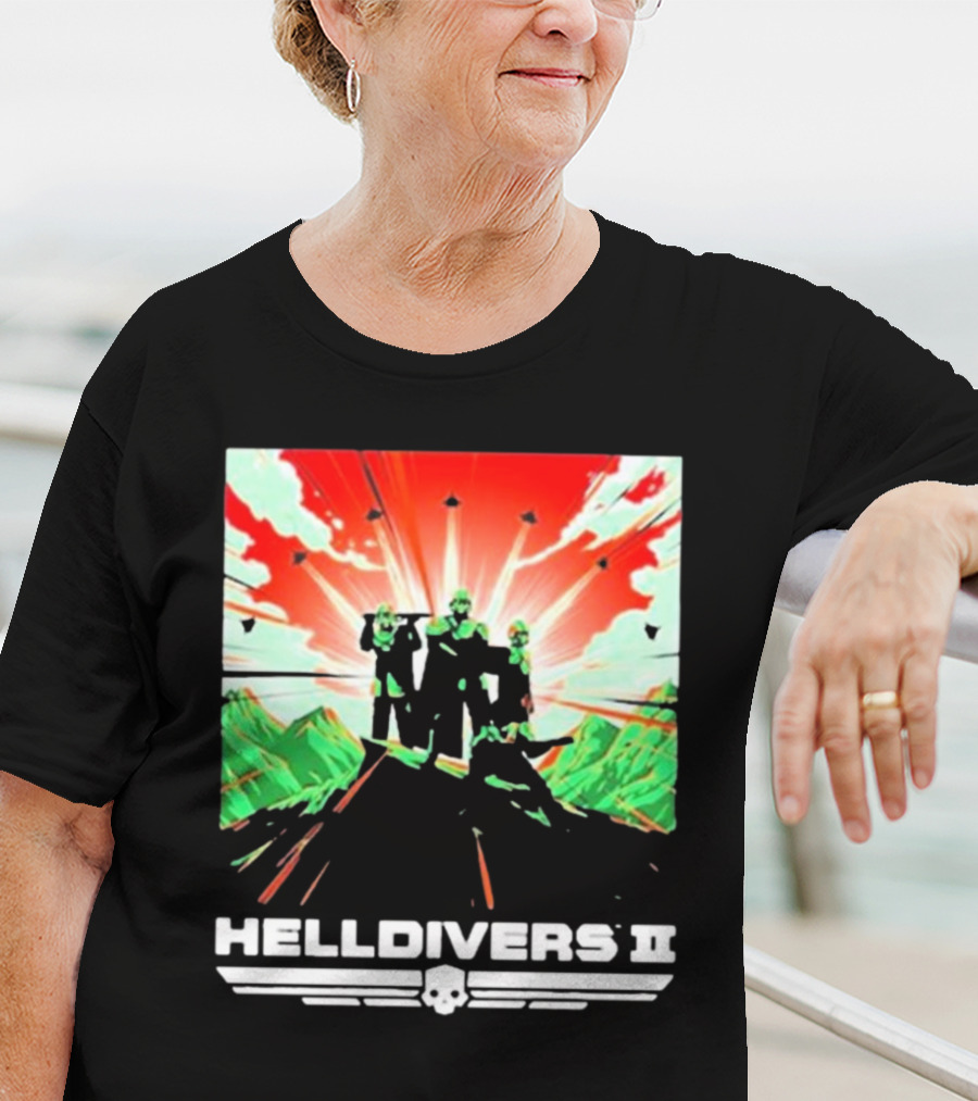 HELLDIVERS II Colorful Video Game Artwork T-Shirt
