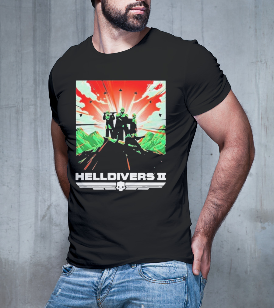 HELLDIVERS II Colorful Video Game Artwork T-Shirt