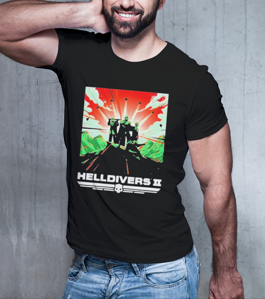 HELLDIVERS II Colorful Video Game Artwork T-Shirt