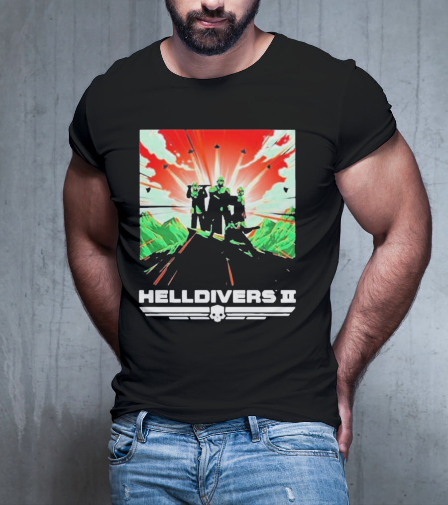 HELLDIVERS II Colorful Video Game Artwork T-Shirt